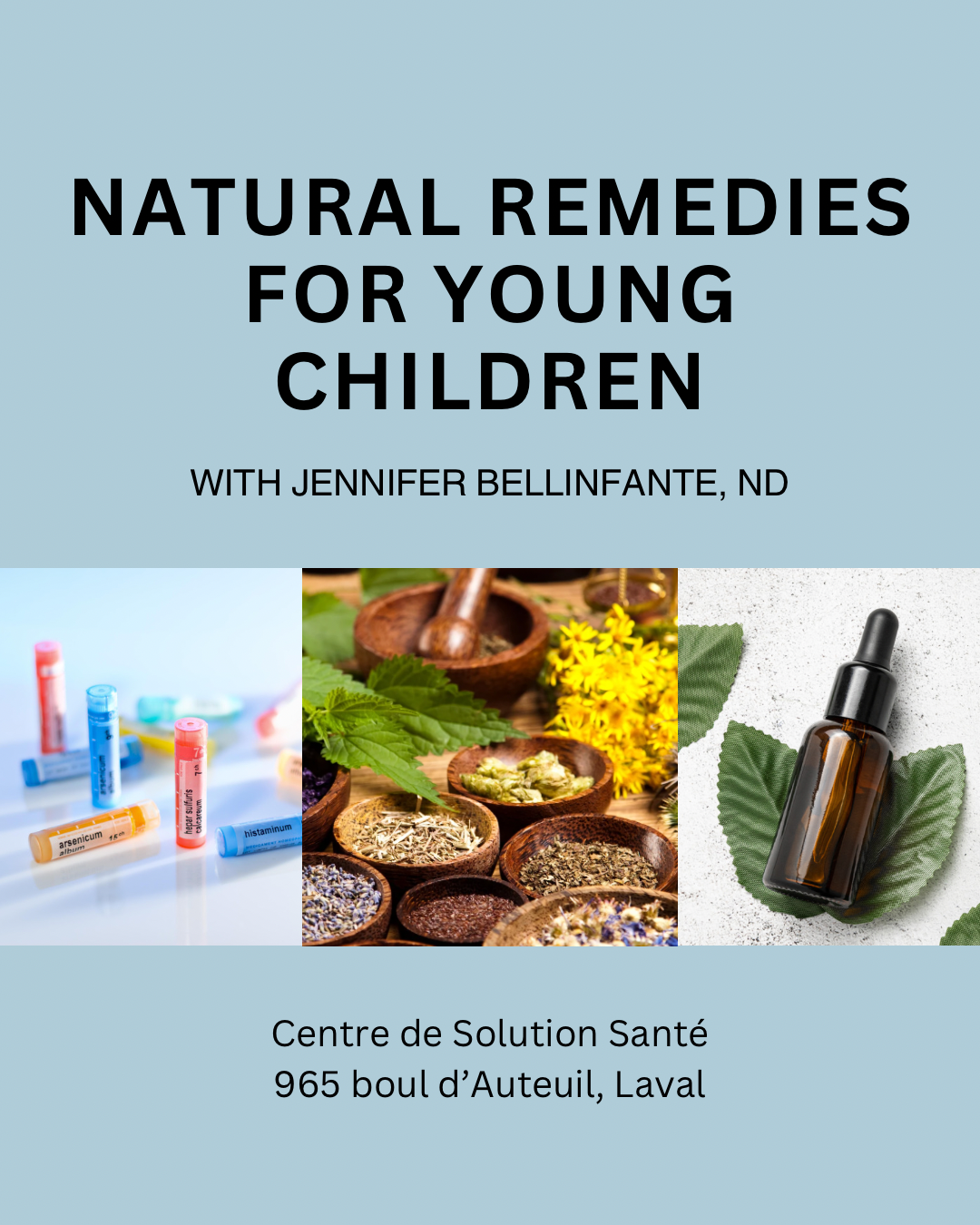 Natural Remedies for Young Children Seminar with Jennifer Bellinfante, ND (Laval) - EN