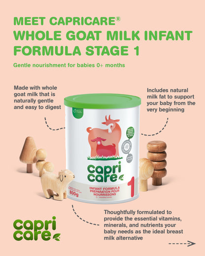 Capricare Goat Milk Infant Formula Ages 0-6M Stage 1 (New Zealand / Non-GMO)