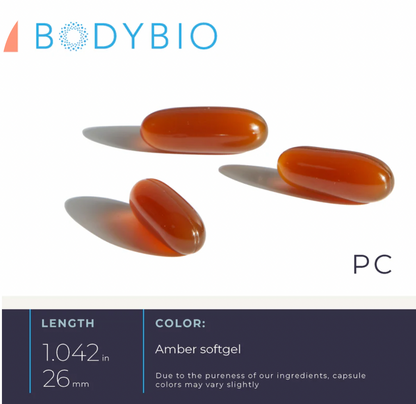 BodyBio PC (Phosphatidylcholine) 60 Softgels