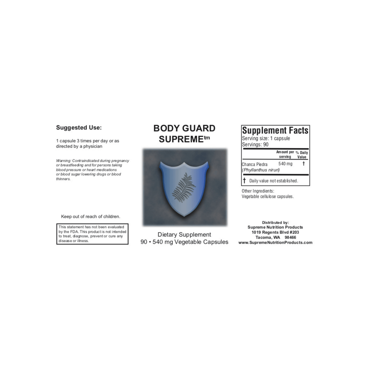Supreme Nutrition Body Guard Supreme - Supreme Nutrition