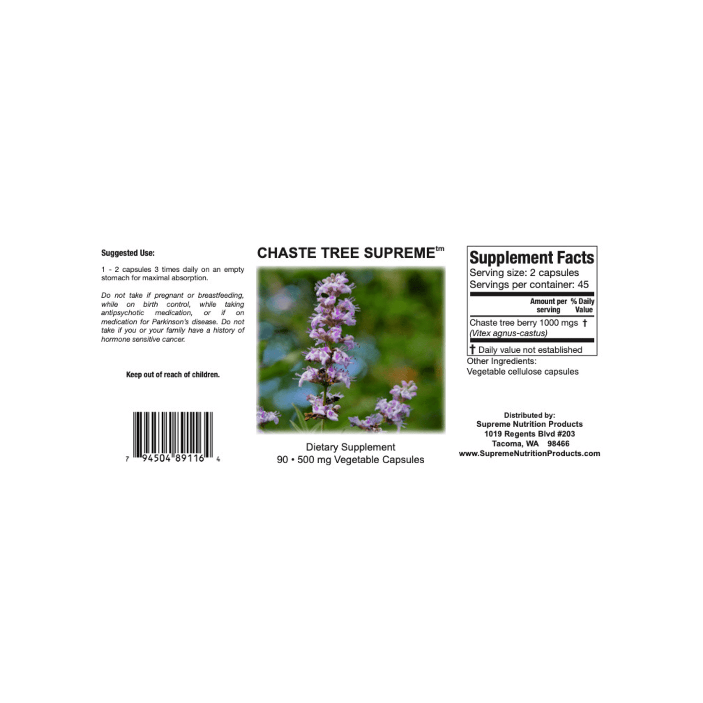 Supreme Nutrition Chaste Tree Supreme - Supreme Nutrition