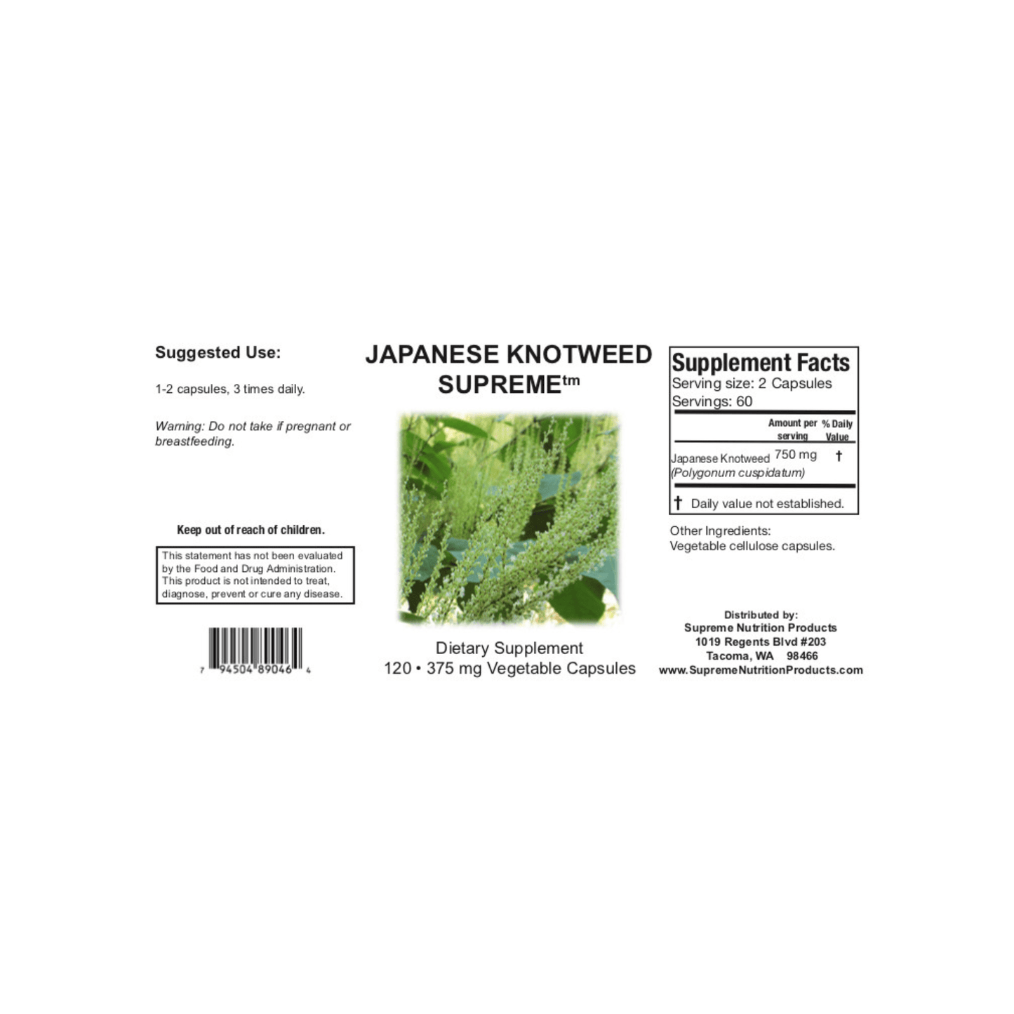 Supreme Nutrition Japanese Knotweed Supreme - Supreme Nutrition