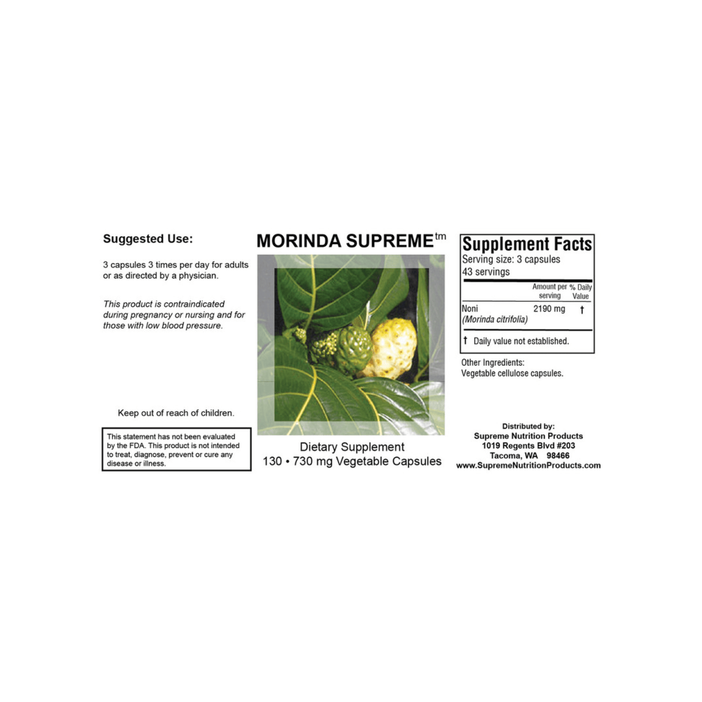 Supreme Nutrition Morinda Supreme - Supreme Nutrition