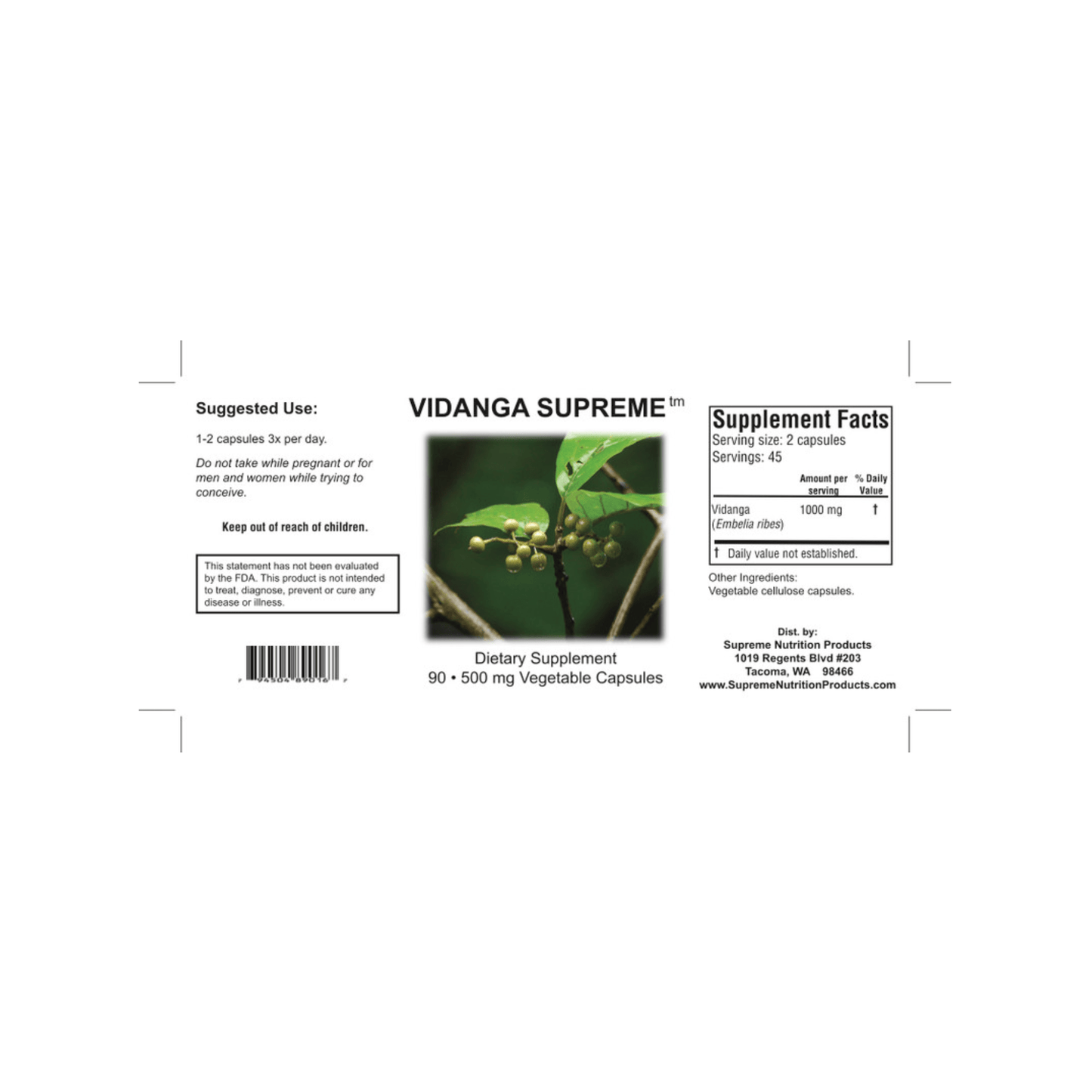 Supreme Nutrition Vidanga Supreme - Supreme Nutrition